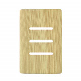 Placa p/ 3 Interruptores 4x2 - Novara Maple